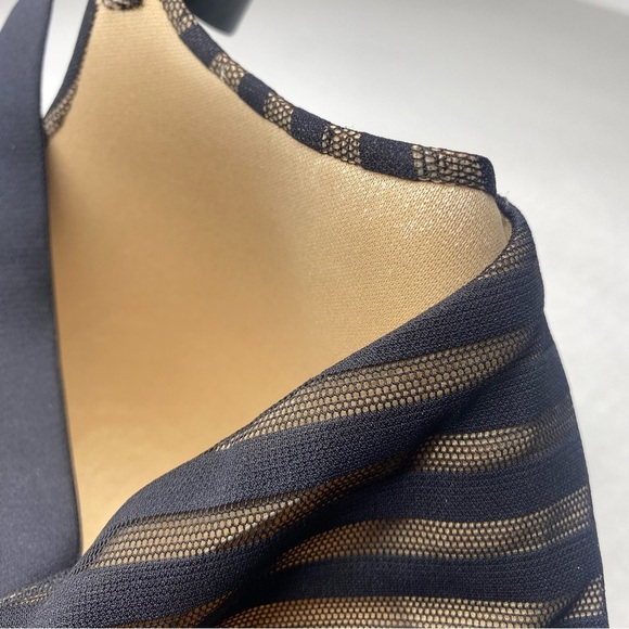 Sweet Nothings By Maidenform Striped Tan Black Bra 38DD Underwire Lined Sexy - Picture 4 of 7